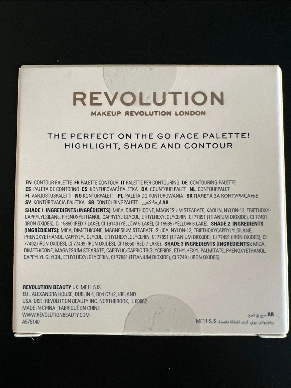 Revolution Contour Powder Compact Palette - Fair Shades (beige, mauve, cream)